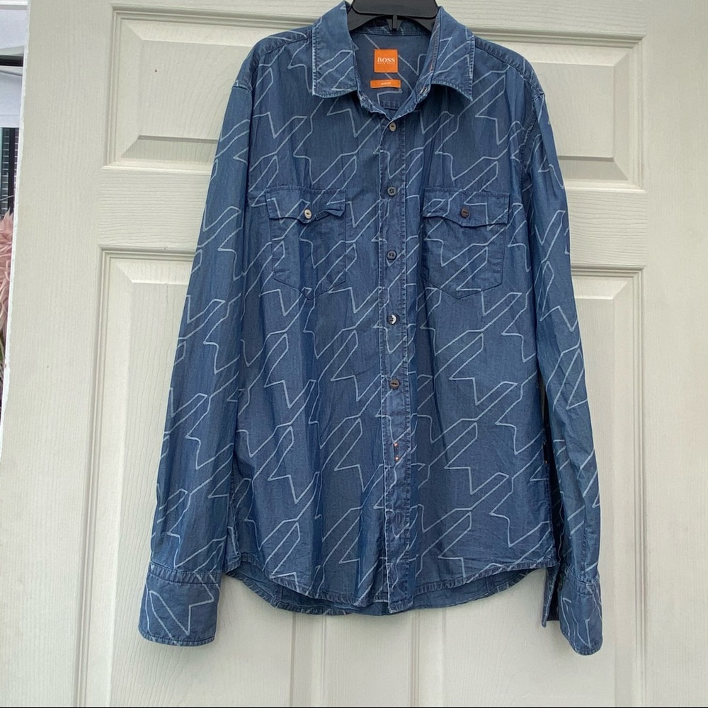 Hugo Boss Denim Slim Fit Button Shirt M